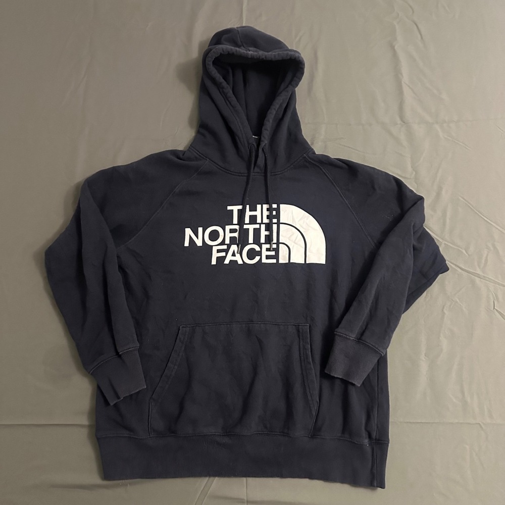 The North Face Hoodie Womens Size M Black Graphic Pullover Sweatshirt Medium